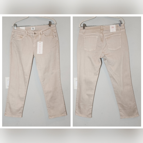 NWT Wash Lab Lila Boyfriend Cream Beige stretch jeans.  Size 28. - Picture 1 of 15